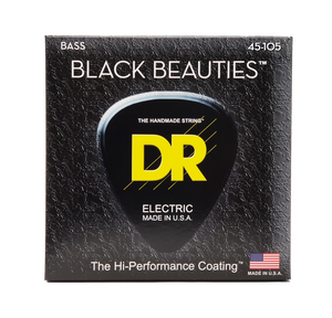 DR BLACK BEAUTIES BKB-45 Black Colored Bass Guitar Strings: Medium 45-105