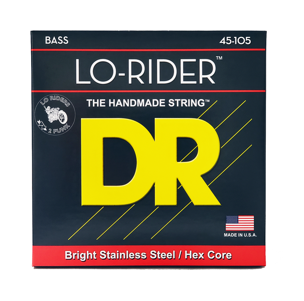 DR LO-RIDER MH-45 Stainless Steel Bass Guitar Strings: Medium 45-105