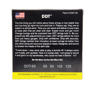 DR DDT DDT-65 Drop Down Tuning Bass Guitar Strings: Super Heavy 65-125