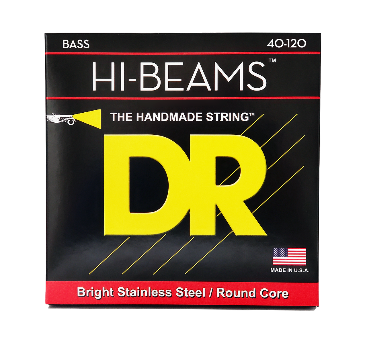 DR HI-BEAM LR5-40 Stainless Steel Bass Guitar Strings: 5-String Light 40-120