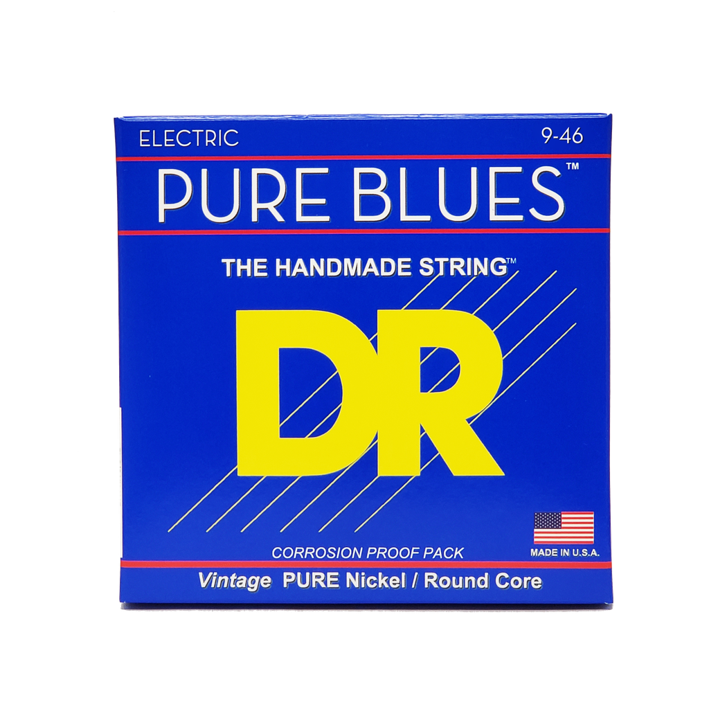 DR PURE BLUES PHR-9/46 Pure Nickel Electric Guitar Strings: Light to Medium 9-46