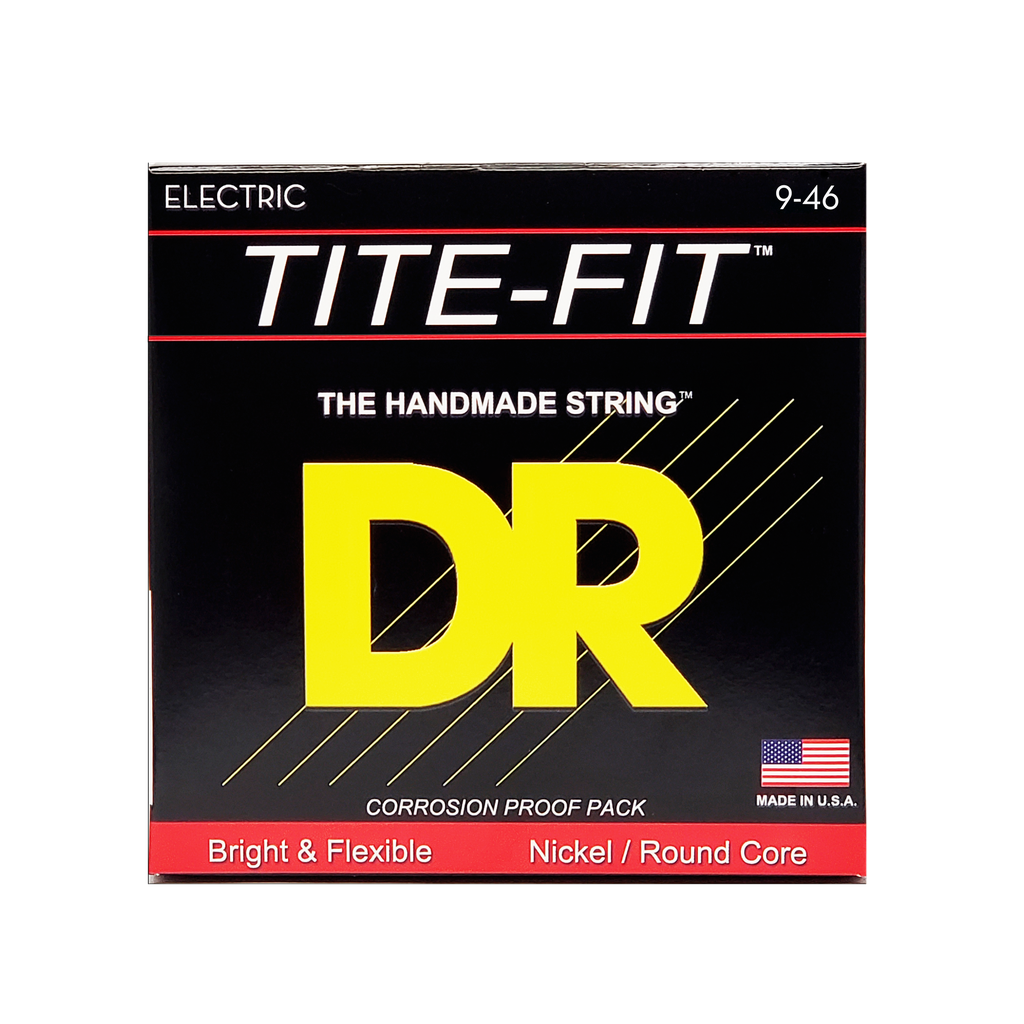 DR TITE-FIT LH-9 Nickel Plated Electric Guitar Strings: Light to Medium 9-46