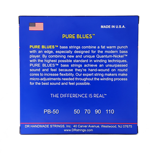 DR PURE BLUES PB-50 Quantum Nickel Bass Guitar Strings: Heavy 50-110