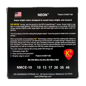 DR HI-DEF NEON NMCE-10 MULTI-COLOR Colored Electric Guitar Strings: Medium 10-46