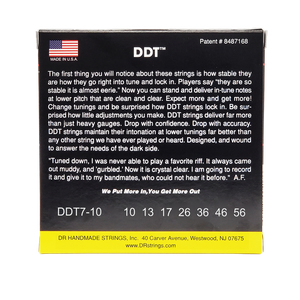 DR DDT DDT7-10 Drop Down Tuning Electric Guitar Strings: 7-String Medium 10-56