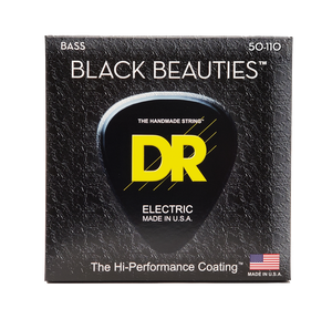 DR BLACK BEAUTIES BKB-50 Black Colored Bass Guitar Strings: Heavy 50-110