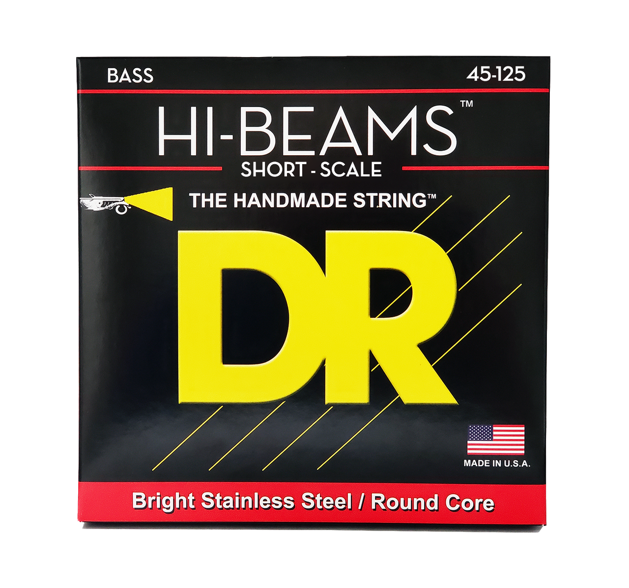 DR HI-BEAM SMR5-45 Stainless Steel Bass Guitar Strings: 5-String Medium 45-125 Short Scale