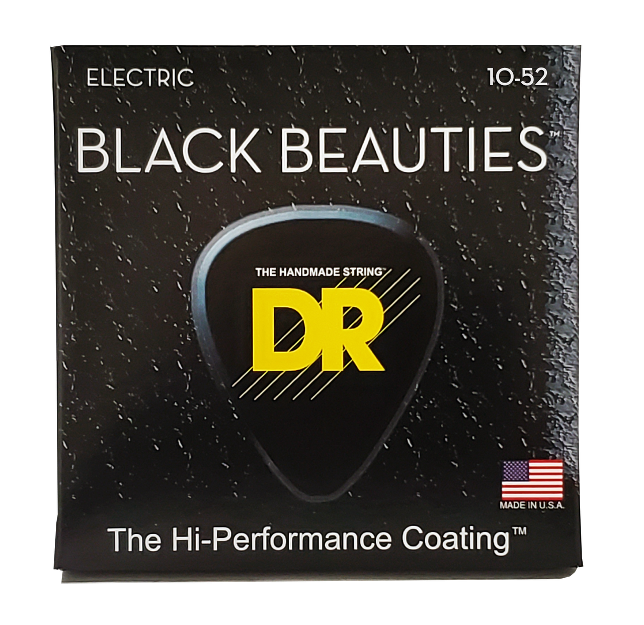 DR BLACK BEAUTIES BKE-10/52 BLACK Colored Electric Guitar Strings: Medium to Heavy 10-52