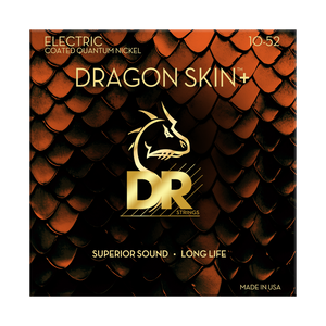 DR Dragon Skin+ DEQ-10/52 Electric Guitar Strings: 10-52