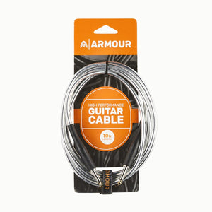 Armour GC10S 10ft Guitar Lead Transparent Silver