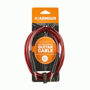 Armour GC20R 20ft Guitar Lead Transparent Red