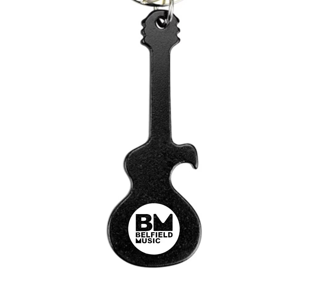 BM Guitar Keyring & Bottle Opener w/ Belfield Music Logo