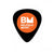 6 x BM Guitar Pick .73mm Black w/ Belfield Music Logo (6 Pack)