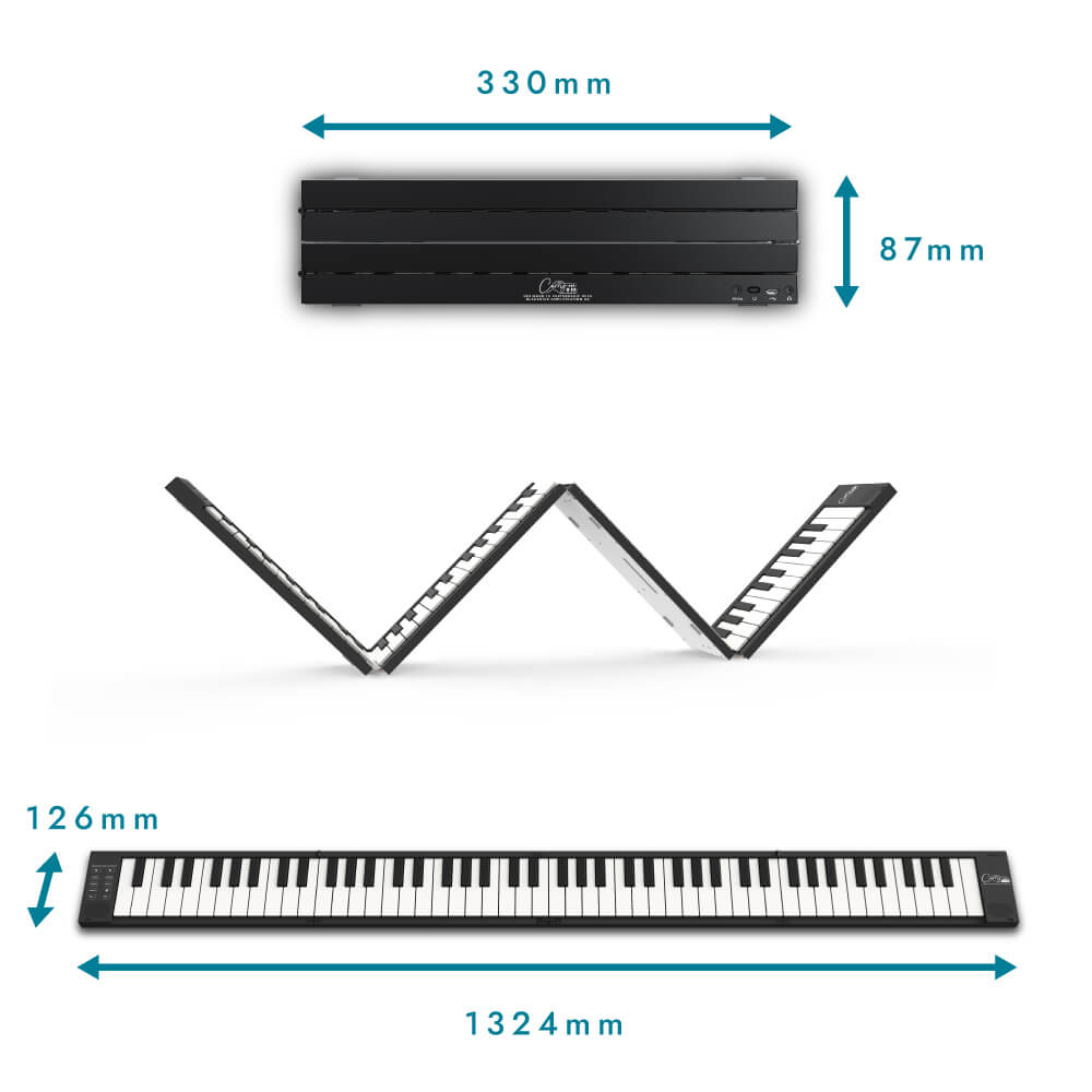 Carry on store folding piano 88