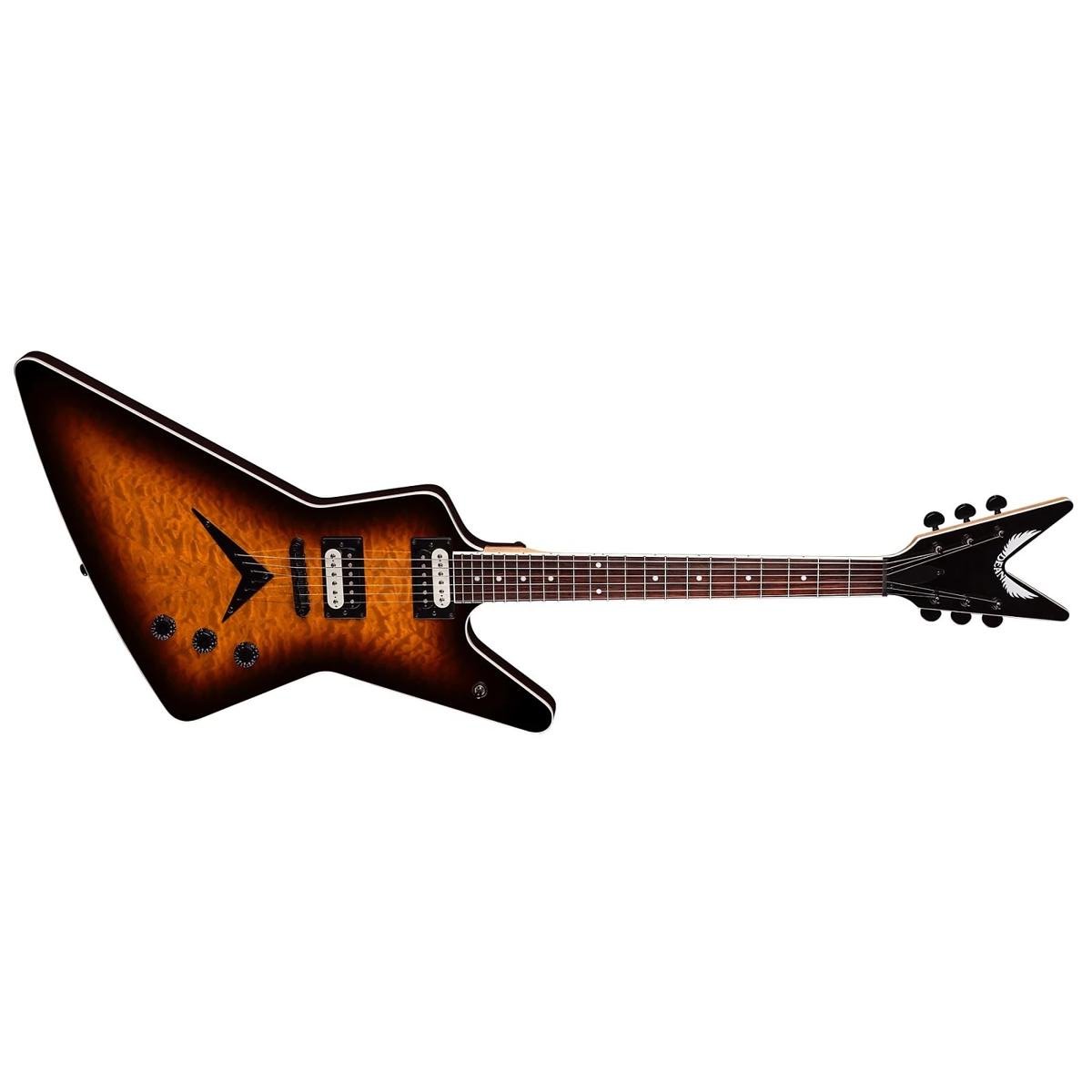 Dean ZX Electric Guitar Quiledt Maple Trans Brazilia