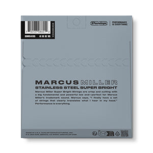 Jim Dunlop Bass Guitar Strings Marcus Miller Super Bright Stainless Steel 45-105 - DBMM45105