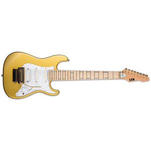 ESP LTD JRV-8 Javier Reyes Signature Electric Guitar 8-String Metallic Gold w/ Fishmans & Floyd Rose