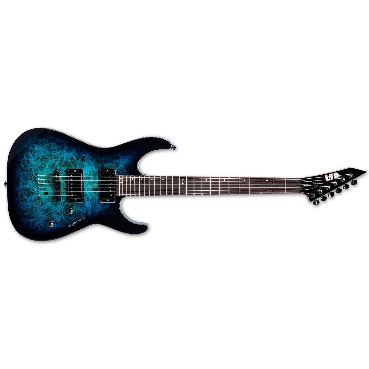 ESP LTD M-200DX NT Electric Guitar Poplar Burl Blue Burst