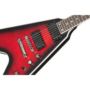 Epiphone Dave Mustaine Signature Prophecy Flying V Electric Guitar Aged Dark Red Burst w/ Case - EIGYVFDMDRBH3