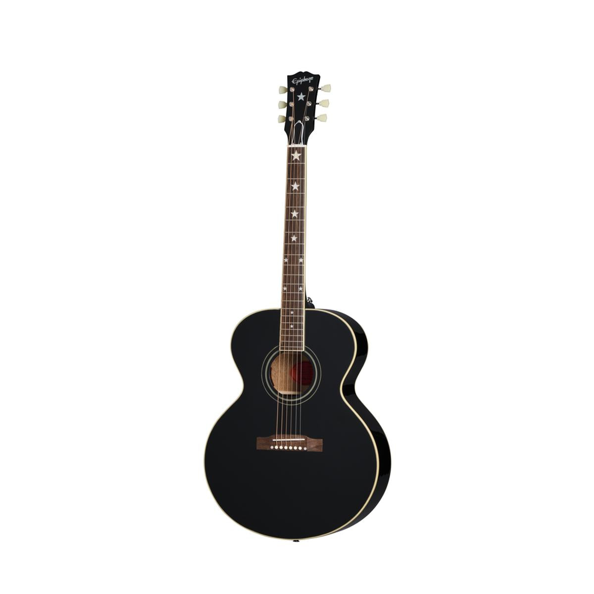 Epiphone J-180 LS Acoustic Guitar Ebony w/ Hardcase - ECJ180LSEBNH1