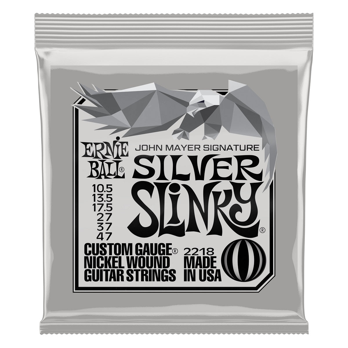 Ernie Ball 2218 John Mayer Signature Silver Slinky Electric Guitar Strings - 10.5-47