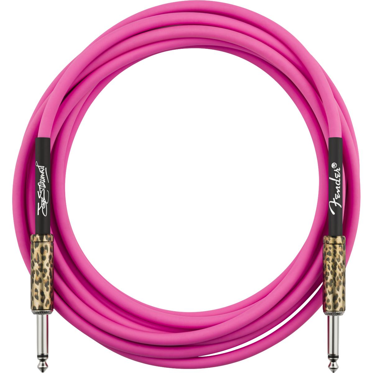 Fender Joe Strummer Guitar Cable 4m (13ft) Instrument Lead Pink Leopard - 0990810215