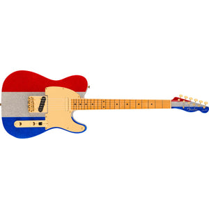 Fender Limited Edition Buck Owens Telecaster Electric Guitar MN Silver & Blue Sparkle - MIM 0140452371