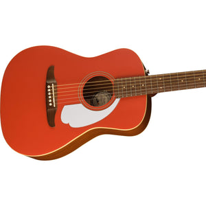 Fender Malibu Player Acoustic Guitar Fiesta Red w/ White Pickguard - 0970722540