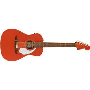 Fender Malibu Player Acoustic Guitar Fiesta Red w/ White Pickguard - 0970722540