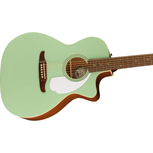 Fender Newporter Player Acoustic Guitar Surf Green w/ White Pickguard - 0970743557