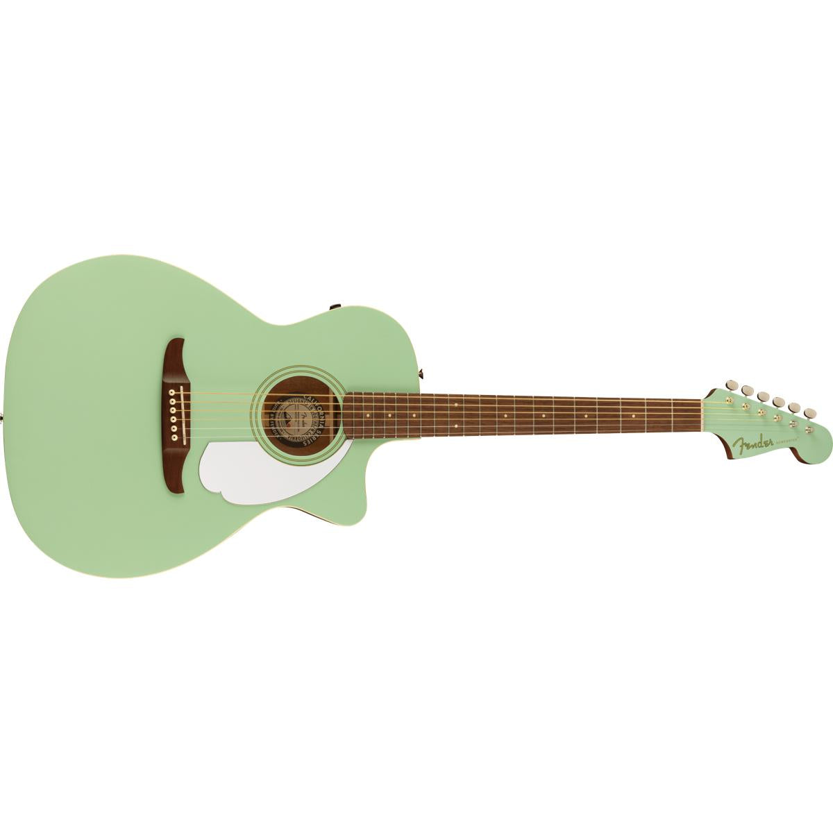 Fender Newporter Player Acoustic Guitar Surf Green w/ White Pickguard - 0970743557