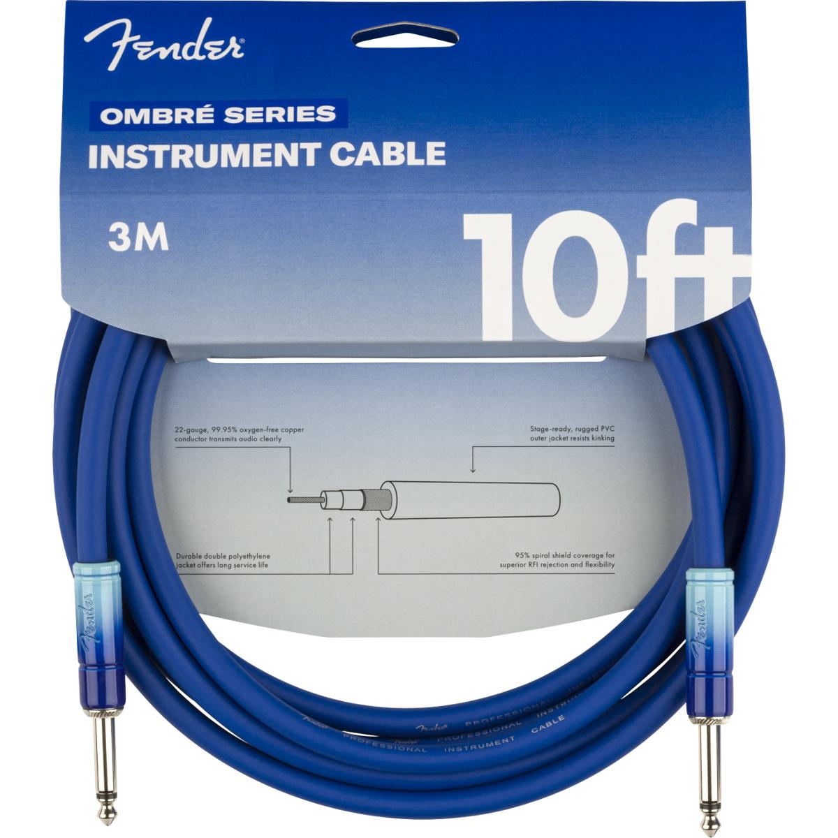 Fender Ombré Series Instrument Cable 3m (10ft) Belair Blue - 0990810210