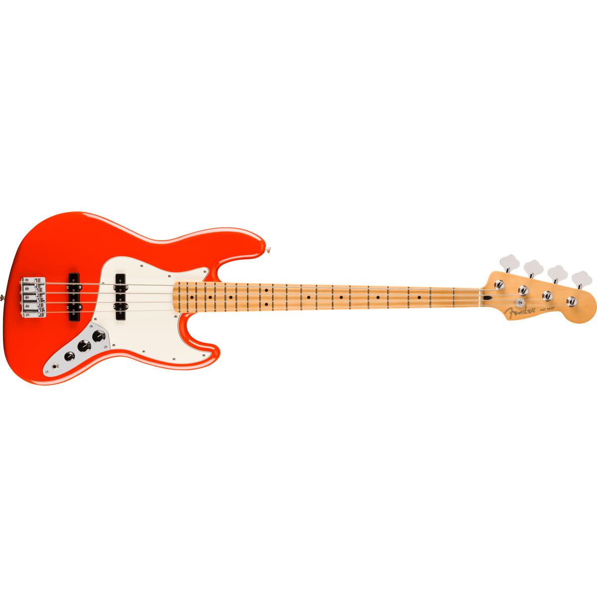 Fender Player II Jazz Bass Guitar MN Coral Red - MIM 0140482558