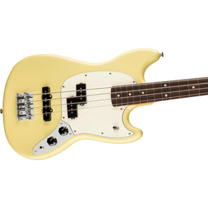 Fender Player II Mustang PJ Bass Guitar RW Hialeah Yellow - MIM 0140490561