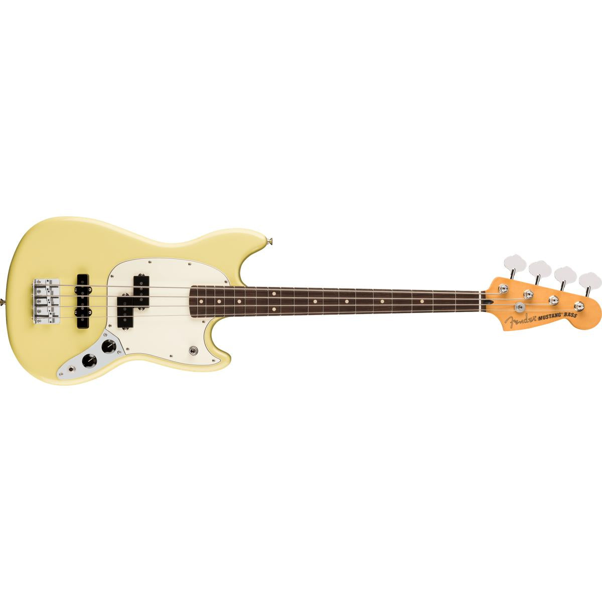 Fender Player II Mustang PJ Bass Guitar RW Hialeah Yellow - MIM 0140490561