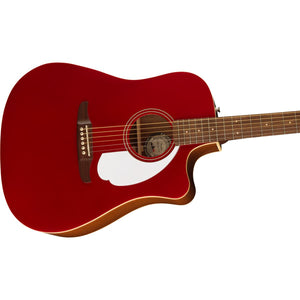 Fender Redondo Player Acoustic Guitar Candy Apple Red w/ White Pickguard - 0970713209