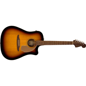 Fender Redondo Player Acoustic Guitar Sunburst w/ Gold Pickguard - 0970713503