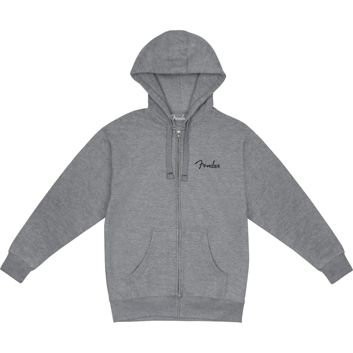 Fender Spaghetti Small Logo Zip Front Hoodie Athletic Gray XXL - 9113300806