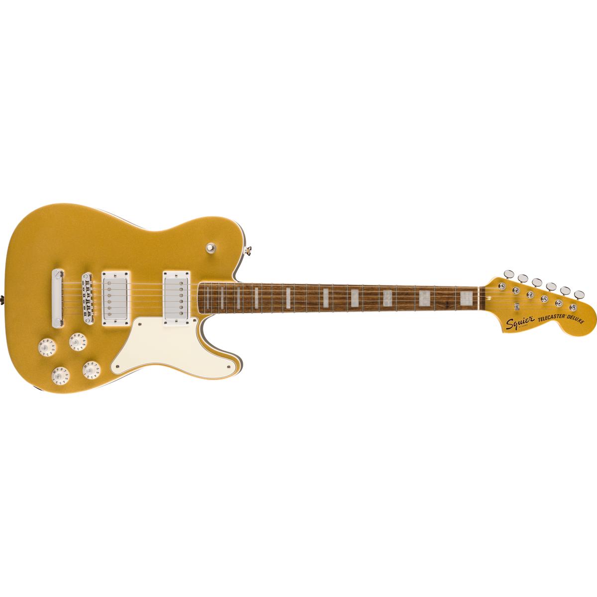 Fender Squier Limited Edition Paranormal Troublemaker Telecaster Deluxe Electric Guitar Aztec Gold - 0377025578