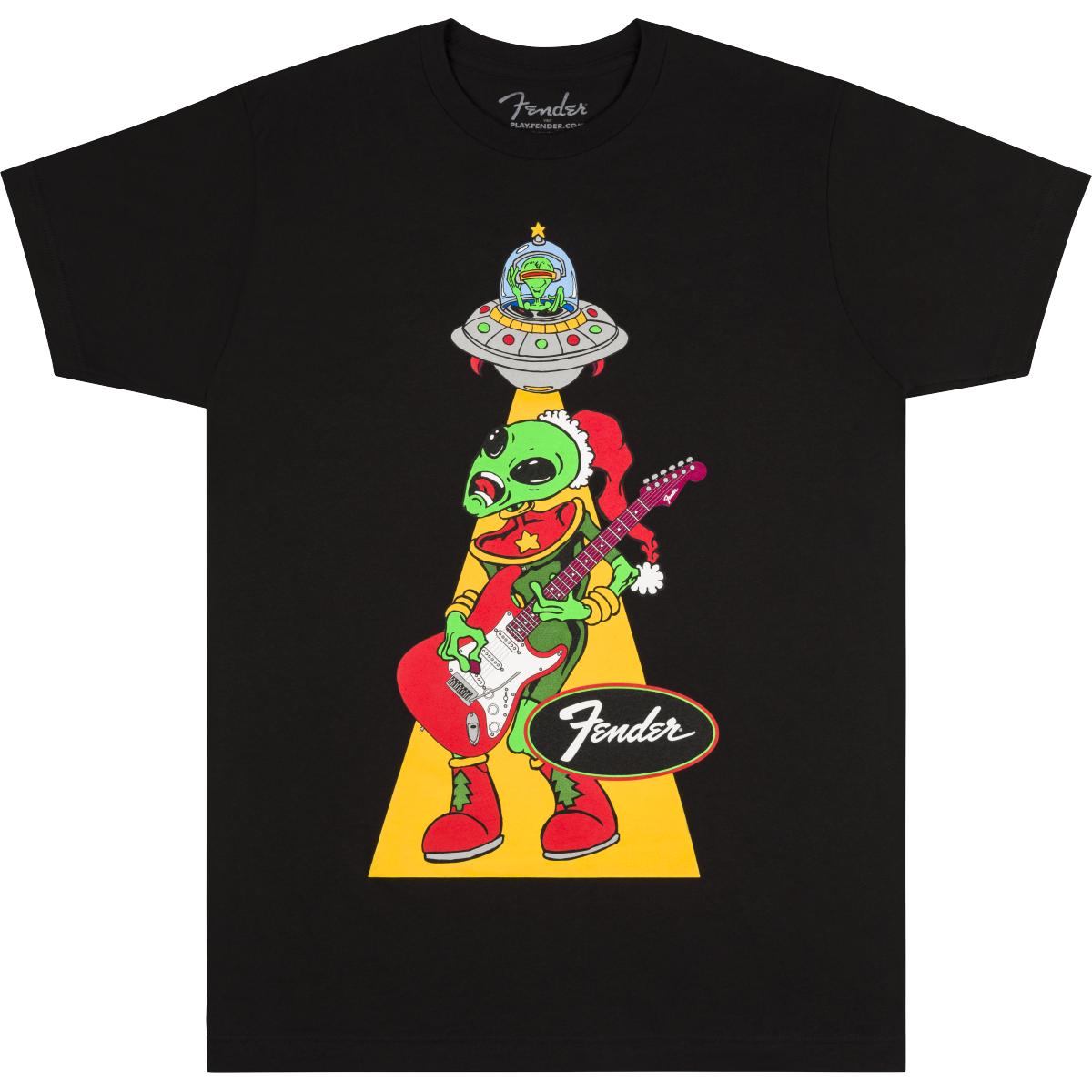 Fender Ugly Christmas Tee T-Shirt Alien Black S Small - 9194000306