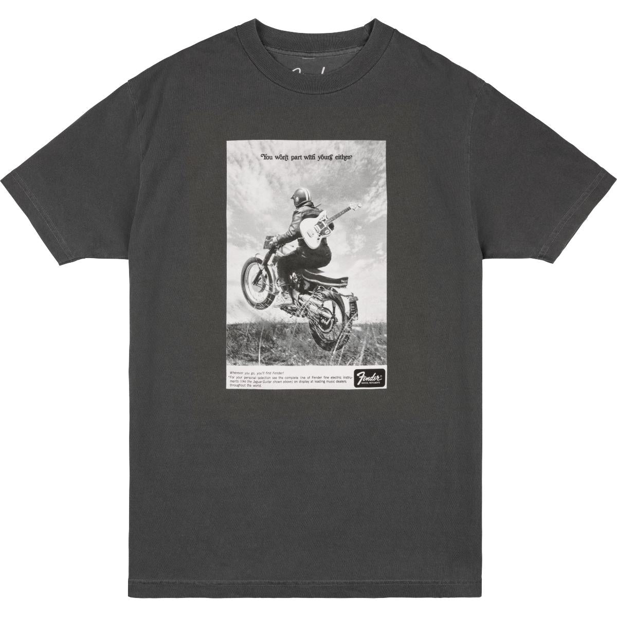 Fender Vintage Ad Biker Tee T-Shirt Graphite L Large - 9194132506