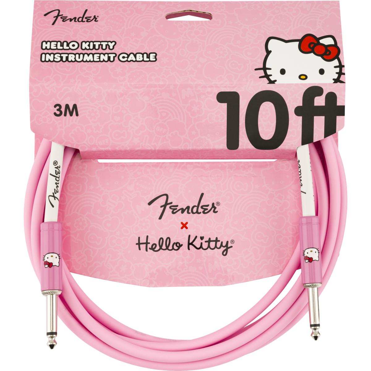 Fender x Hello Kitty Guitar Cable 3m (10ft) Instrument Lead Pink - 0990510156