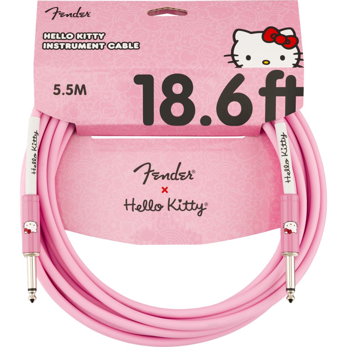 Fender x Hello Kitty Guitar Cable 5.5m(18.6ft) Instrument Lead Pink - 0990818156