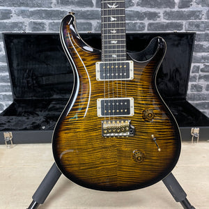 PRS Paul Reed Smith Core Custom 24 Electric Guitar Yellow Tiger Smokeburst - Pattern Thin Neck 10 Top