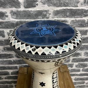 Lebanese Darbuka Ceramic Style Drum 17inch x 9 inch w/ Bag - Made in Egypt