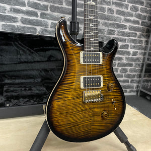 PRS Paul Reed Smith Core Custom 24 Electric Guitar Yellow Tiger Smokeburst - Pattern Thin Neck 10 Top