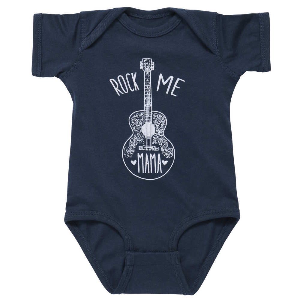 Gibson Rock Me Mama Baby Onesie Heather Blue 18/24M