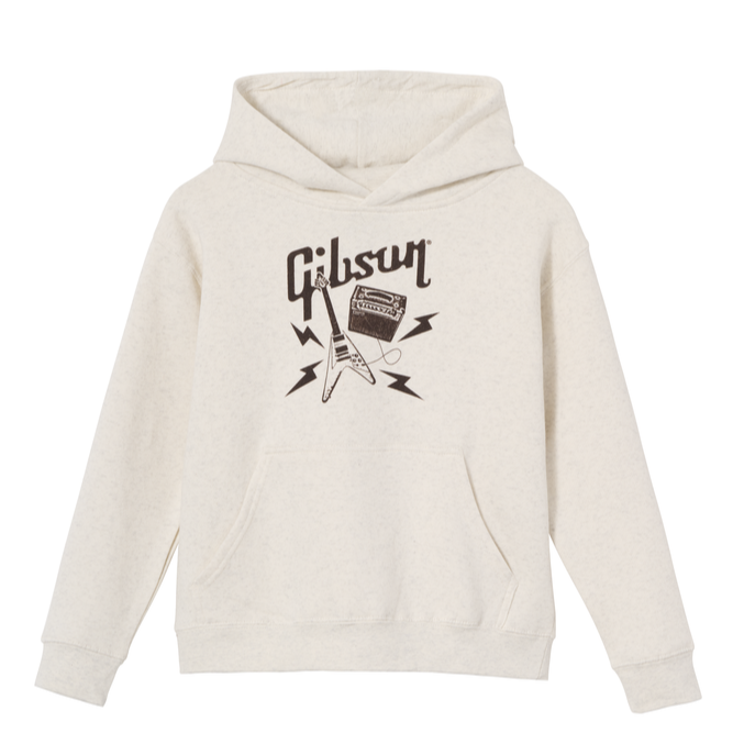 Gibson Kids Flying V Pullover Hoodie Cream Large