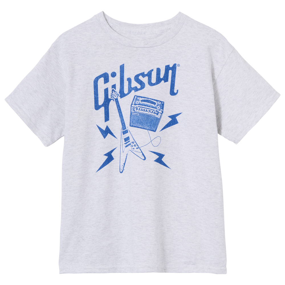 Gibson Kids Flying V T-Shirt Gray Medium