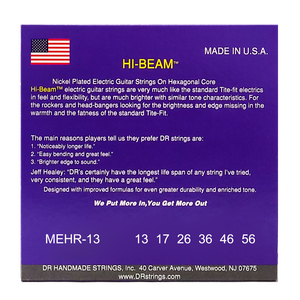 DR HI-BEAM MEHR-13 Nickel Plated Electric Guitar Strings: Super Heavy 13-56